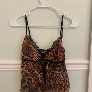 SHEIN Brown Leopard Print Camisole